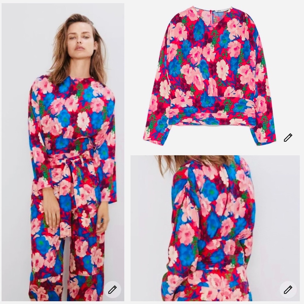 Zara Floral Print Top
